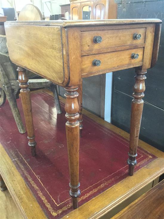 Small mahogany drop leaf table